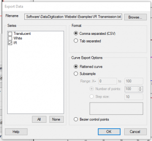 Exporting data for MathCAD